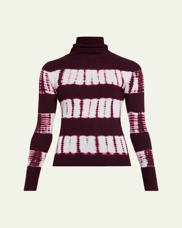 Reese Turtleneck Tie-Dyed Top